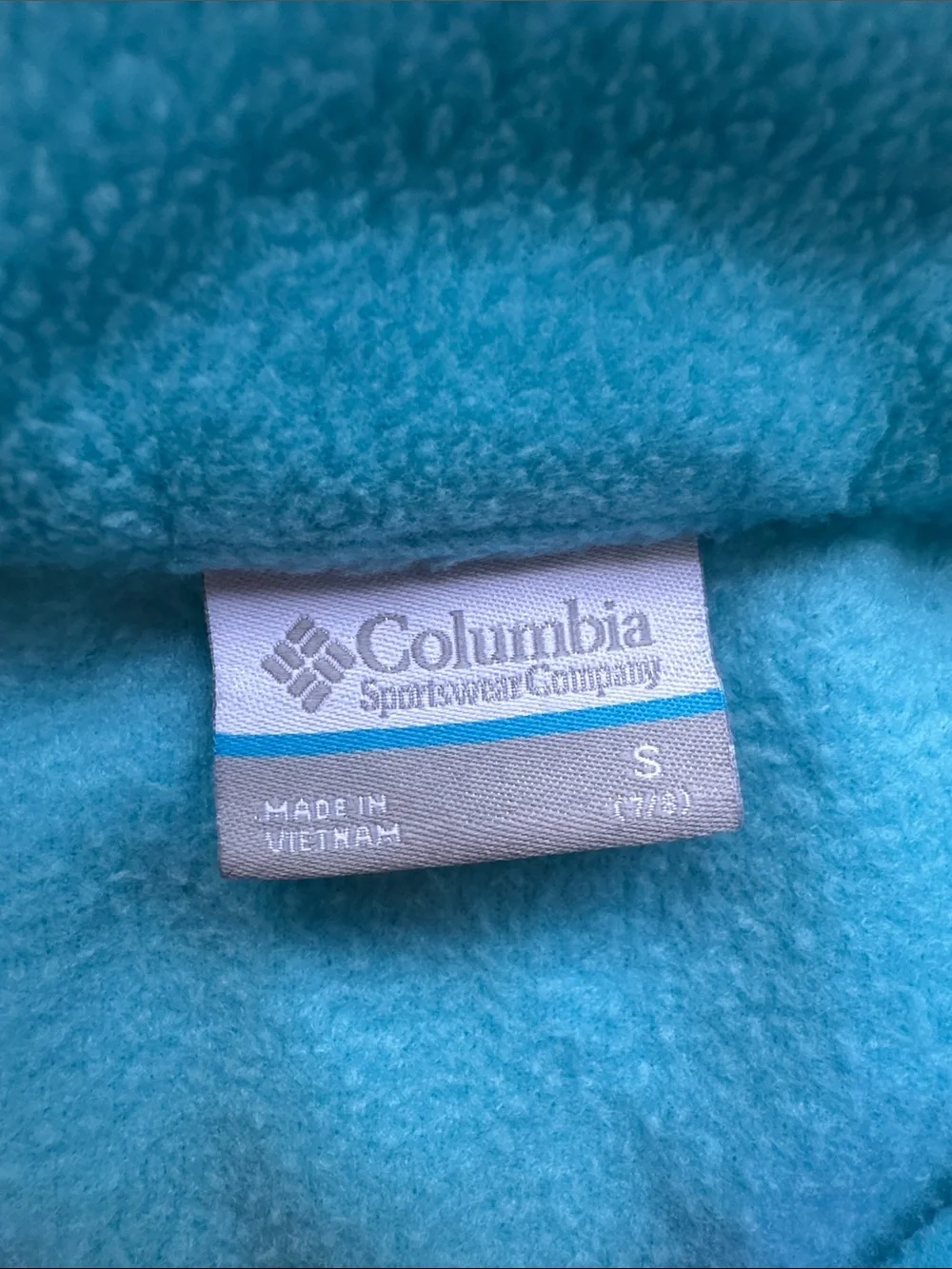 Columbia Turquoise, Blue & Purple Full-Zip Fleece Jacket